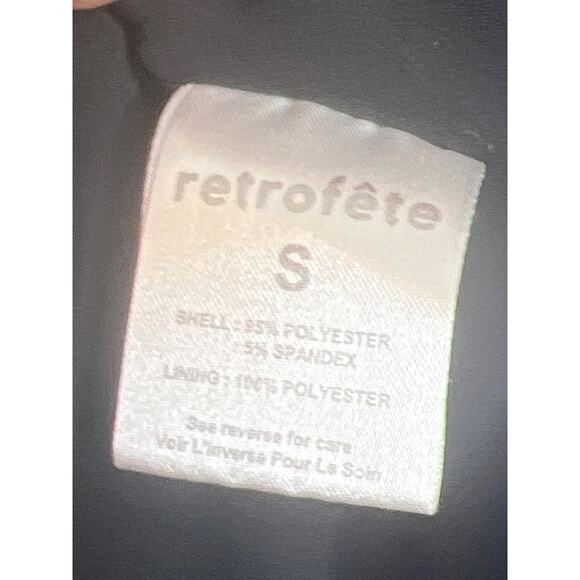 Retrofête Flora Sz Small Metallic Blue Wrap Dress Evening Cocktail High Low - Picture 14 of 15